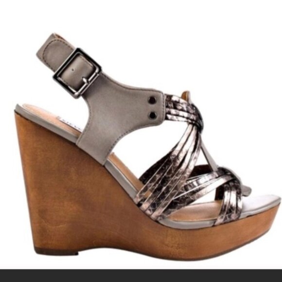 Steve Madden TAMPA Wooden Wedges - Size 8 ⭐👠 - Picture 1 of 16